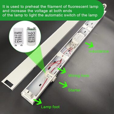 Стартер для люмінесцентних ламп 4-125 Вт стартер longlife 220-240V стартер для люмінесцентної лампи люмінесцентної лампи, 10 шт.