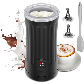 Піноутворювач для молока Ovetedot, піноутворювач для молока 4-в-1 електричний для гарячого і холодного молока, автоматичне вимкнен
