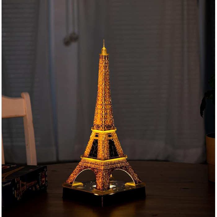 Пазл Ravensburger 12579 - Ейфелева вежа Нічне видання - визначна пам&39ятка Парижа - 3D-модель зі світлодіодним підсвічуванням для