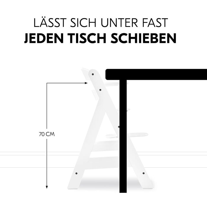 Стільчик для новонароджених Alpha Plus з відбійником 2в1 - дерев'яний стільчик для немовлят від народження, з накладкою на сидіння