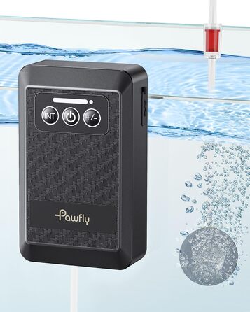 Акваріумний повітряний насос Pawfly з літієвою батареєю, USB-акумулятор, кисневий насос для акваріума 20-500 л, портативний тихий аератор для живої приманки для риболовлі на свіжому повітрі та відключення електроенергії