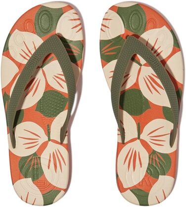 В&39єтнамки Fitflop Unisex Kinder Iqushion Kids Junior з принтом листя Erg. Flipflops Flipflop 17 EU Graugreun