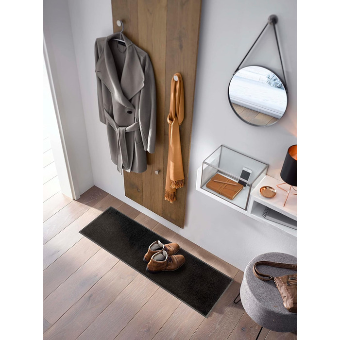 Килимок для дверей Raven Black, для використання всередині та зовні приміщень, можна прати, чорний (35x120 см) 40 x 60 см (прямокутний)