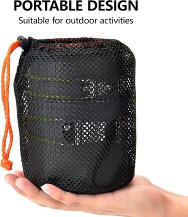 Посуд для кемпінгу та пікніків, набір туристичного посуду з антипригарним покриттям, каструлі та сковороди для приготування їжі на відкритому повітрі, для походів, трекінгу та подорожей з рюкзаком