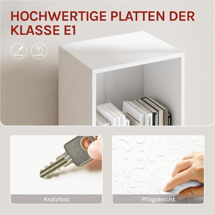 Книжкова полиця WOLTU, книжкова шафа, окремостояча полиця з шухлядами, полиця з дверцятами, офісна полиця, полиця для зберігання речей у вітальні/спальні, біла, 30 x 158 x 24 см, SK028ws