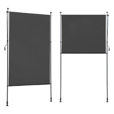 Вертикальний тент BelleMax для балкону, для зовнішнього використання, не потребує свердління, 200x310 см, вертикальний тент з кривошипом, тент для тераси, екран для забезпечення конфіденційності, захист від сонця, вітрозахисний та водонепроникний, темно-с