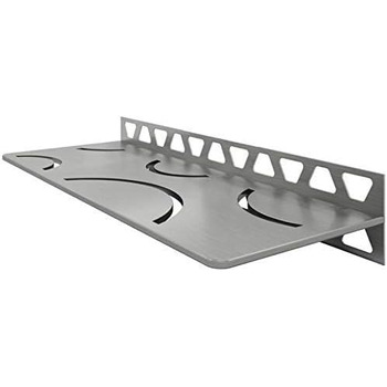 Прямокутна полиця Schluter для стін з плиткою, товщина 4 мм, вигнутий дизайн, матеріал нержавіюча сталь, поверхня з матової нержавіючої сталі SWS1D6EB