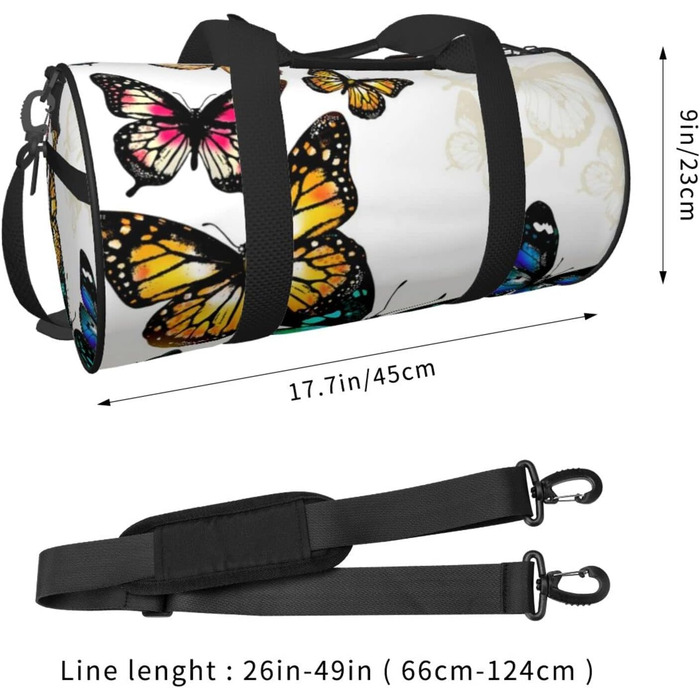 Дорожня сумка-циліндр з квітковим принтом, спортивна сумка для чоловіків та жінок, сумка-мішок, спортивна дорожня сумка