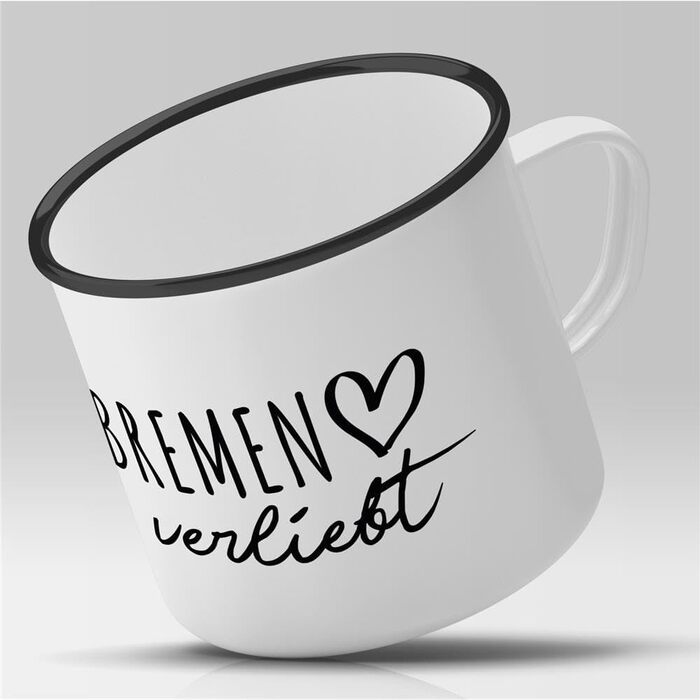 Емальована кружка Huuraa Bremen Gift Coffee Mug Vintage 300 мл Bremen Ідея подарунка