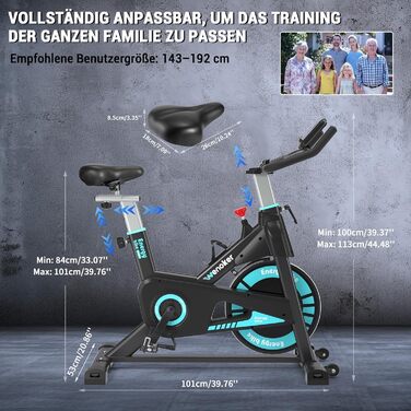 Велотренажер Wenoker Heimtrainer Fahrrad 2025 з магнітним опором, спінінг для приміщень
