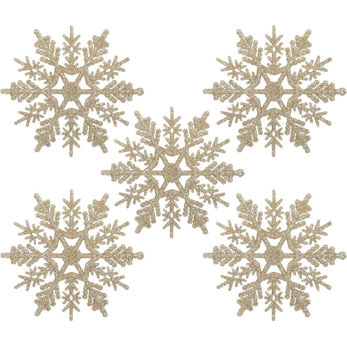 Сніжинки різдвяні прикраси для ялинки 24 шт Naler