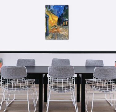 Друковані картини Високоякісна картина на полотні (60x80 см) Вінсент Ван Гог - Нічна кав'ярня / Ніч перед кав'ярнею на площі Форум