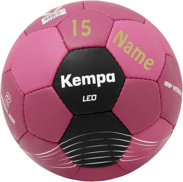 Пропозиція Kempa Sportartikelland Гандбольний м&39яч, рожевий, розмір 1, персоналізований з друкованим ім&39ям та/або номером гравця