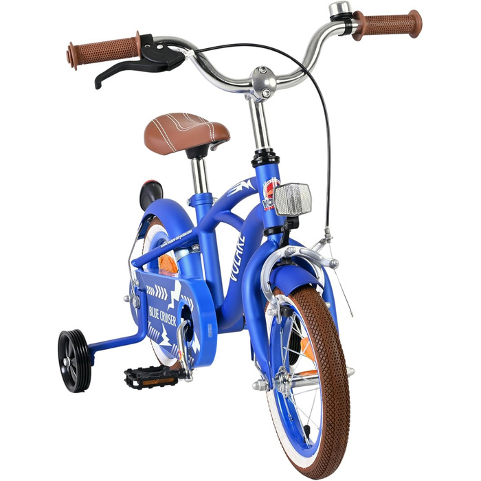 Дитячий велосипед Volare Blue Cruiser 12 35 років Ручне та ножне гальмо, знімні бічні колеса, захист ланцюга та світловідбивачі Регульоване сідло Подарунок для дівчаток та хлопчиків