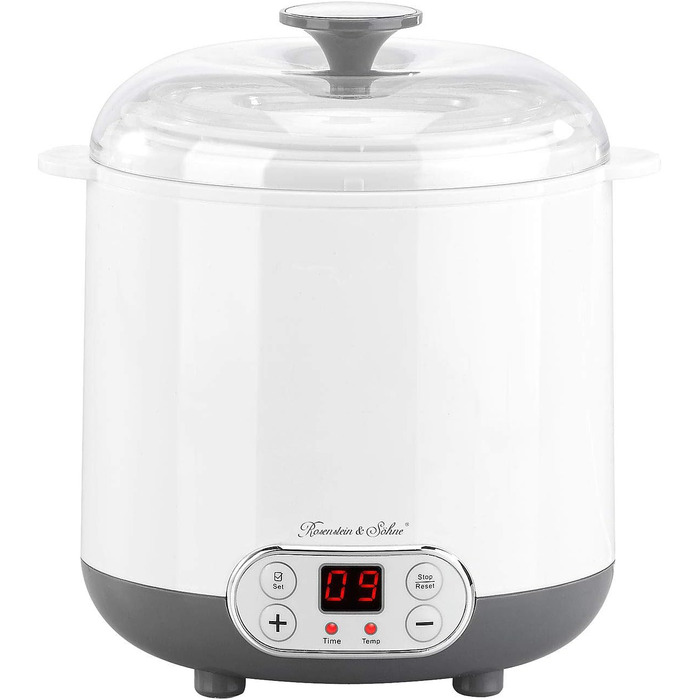 Йогуртниця Rosenstein & Shne йогуртниця для грецького йогурту, натурального йогурту та багато іншого, 1,5 літра (йогуртниця, йогуртова машина, грецька)