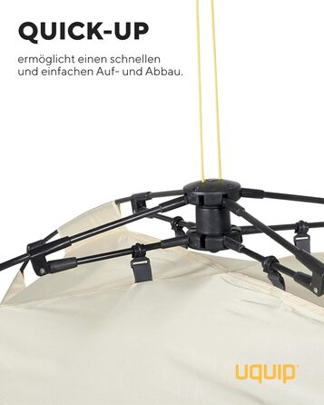 Пляжний намет Uquip Buzzy Boulder 150 x 110 x 215 см Пляжний намет UPF 50 для захисту від сонця, вітру та дощу Портативний пляжний намет із системою швидкого складання Ідеально підходить для пляжу, кемпінгу та пікніків