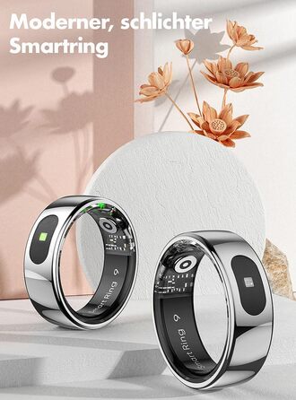 Фітнес-кільце Newgen Medicals для чоловіків фітнес-кільце, сенсорне керування, пульс, SpO2, 5 атм, розмір 57 (розумне з вимірюванням пульсу, крокомір, смарт-годинник)