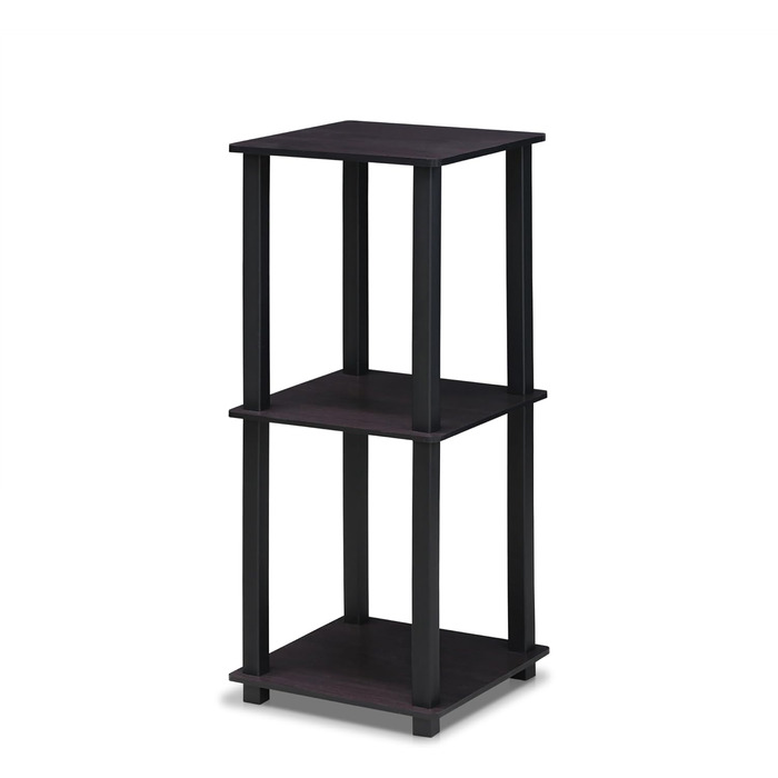 Журнальний столик-диван Furinno Simplistic, бічний столик, 2 яруси, комплект з 2 шт. , темний горіх