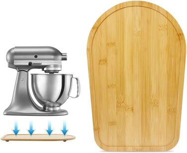 Бамбукова розсувна дошка для кухні Aid Artisan 4.5-5 Qt (4.3 л - 4.8 л), розсувна основа для кухонного комбайна Hand, розсувна дошка для перемішування Розсувна дошка для кухонних аксесуарів 5K45SS 5KSM175PS 5KSM125 Розсувна дошка для нахилу головки 4,3-4,