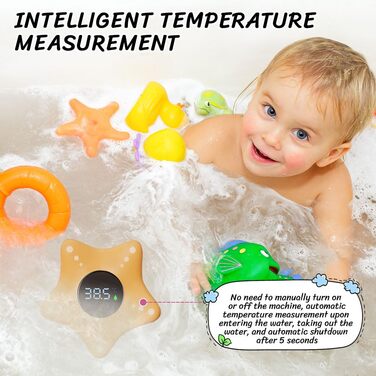 Цифровий дитячий термометр для ванни, плаваюча іграшка для купання для немовлят, зручний для читання дисплей для безпечного моніто