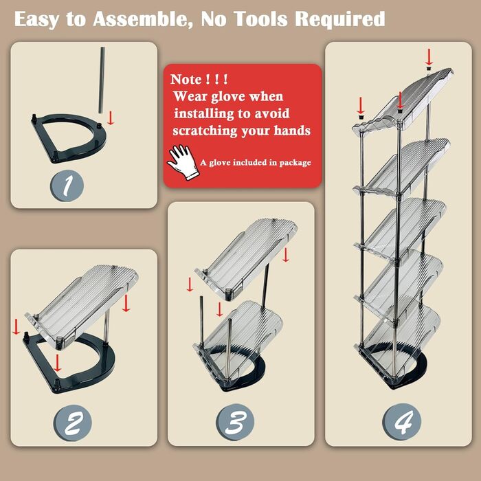Вузька взуттєва полиця з 2 предметів з 5 ярусами, компактна похила полиця для взуття, взуттєва шафа, місце для зберігання взуття, взуттєва лавка, взуттєва шафа, органайзер для взуттєвої полиці, підставка для взуття, органайзер для взуття, прозора, 5 ярусі