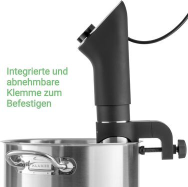 Водонепроникна плита су-від IPX7 потужністю 1200 Вт з 3D-циркуляцією та регулюванням температури 20-95C, функцією таймера повільної плити та LED-дисплеєм