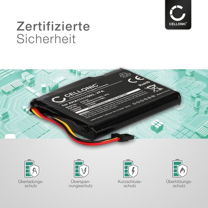 Акумулятор для навігаційних пристроїв, сумісних з TomTom Start 60, Start 60 EU, Start 60 M, Start 60 M Europe Traffic, Via 1605 (1020 мАг, 3,7 В) набір інструментів