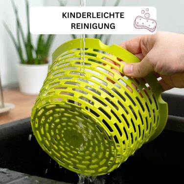 Спінер для салату Westmark, місткість 4,4 л, ø 23,5 см, пластик, без бісфенолу А, spinderella, колір прозорий/білий/зелений, 24302