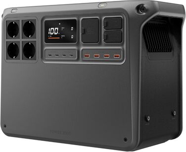 Портативна електростанція DJI Power 2000 2048 Втгод, сонячний генератор 3000 Вт, акумулятор LiFePO4, компактний розмір, заряджається від 0 до 80 за 45 хвилин, аварійний генератор живлення для дому, кемпінгу/кемперів/аварійного живлення