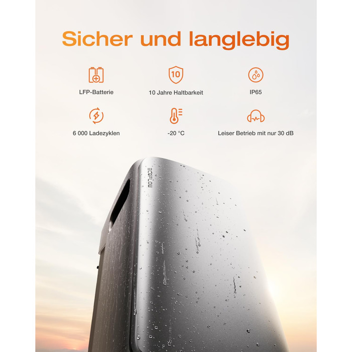 ПДВ, Балконна електростанція з накопичувачем, сонячний накопичувач 1,92 кВтгод, 100 сумісна з усіма балконними електростанціями, 800 Вт двонаправлена, можливість розширення до 11,52 кВтгод, Plug&Play, IP65, TOU&KI