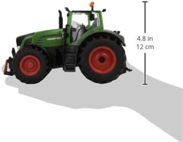 Радіокерований трактор Fendt 939, масштаб 132, з пультом дистанційного керування, метал/пластик, зелений колір, працює від батарейок, сумісний з причіпним обладнанням, 6880