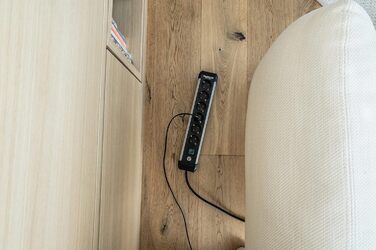 Розеткова планка Brennenstuhl Premium-Alu-Line 6-кратна/розеткова планка з високоякісного алюмінію (розетка на кілька розеток з ви