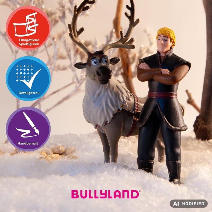 Ювілейний набір фігурок Bullyland 13414 Ельза, Анна, Крістофф, Свен та саламандра Бруні Walt Disney Крижане серце 2, ідеальний подарунок для дітей від 3 років