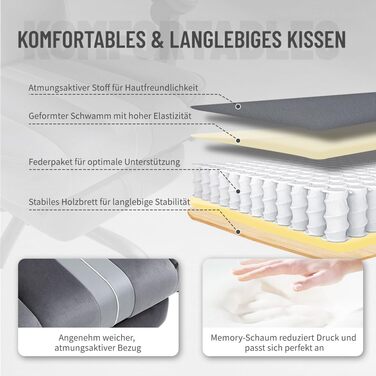 Ергономічне ігрове крісло PixelPilot Дихаюча тканина Ігрове крісло з підставкою для ніг, підголівником та поперековою опорою, ігрове ПК-крісло з широким сидінням, офісне крісло вантажопідйомністю 150 кг (Nebula I, сірий) Grey Nebula