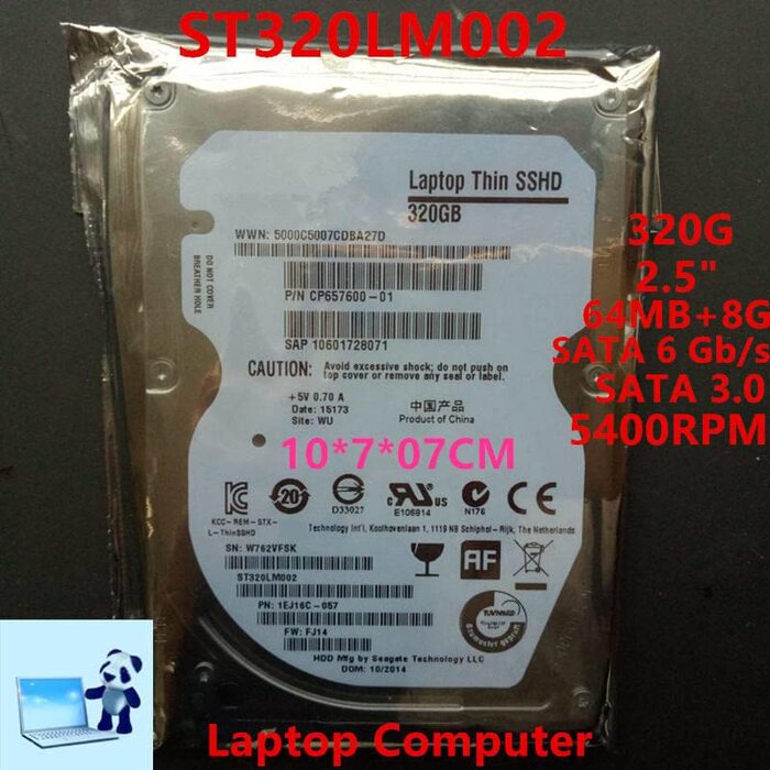 На 320 ГБ 2,5-дюймовий SATA 6 Гбіт/с 64 МБ 8 ГБ 5400 об/хв для внутрішнього SSHD для ноутбука SSHD для ST320LM002