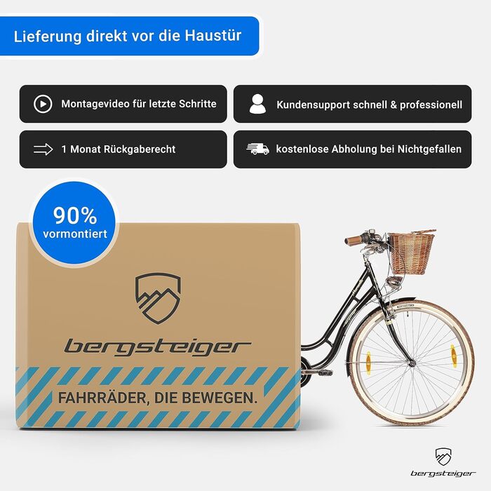 Жіночий велосипед 28 дюймів, підходить для зросту від 150 см, кошик з ротанга, ліхтарик для велосипеда, жіночий міський велосипед, жіночий велосипед у ретро-дизайні, 6-швидкісні коробки передач Tourney, перемикач швидкостей, 28 дюймів чорного кольору, 26