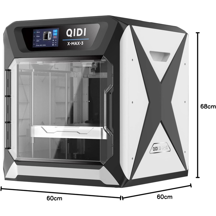 Принтер QIDI TECH MAX3, універсальний 3D-принтер для великих форматів, швидкий друк 600 мм/с, висока точність і висока швидкість п