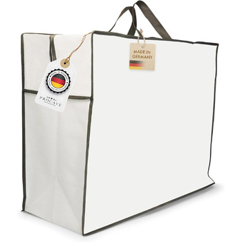 Сумка для зберігання ковдр та подушок біла - Сумка для зберігання велика - Сумка для постільної білизни на блискавці - Дихаюча сум