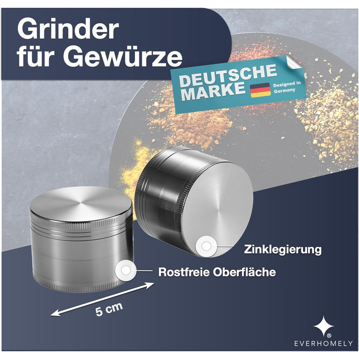 З 2 шт. - Дробарка для трав і спецій як подрібнювач - Гостра як бритва шліфувальна машина