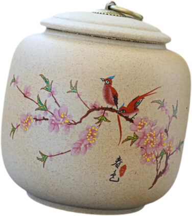 Перфектна керамічна банка з кришкою, порцелянова чайна ємність, контейнер для зберігання розсипного чаю, контейнер для зберігання чаю для спецій, порошків, горіхів, листя лотоса, птаха