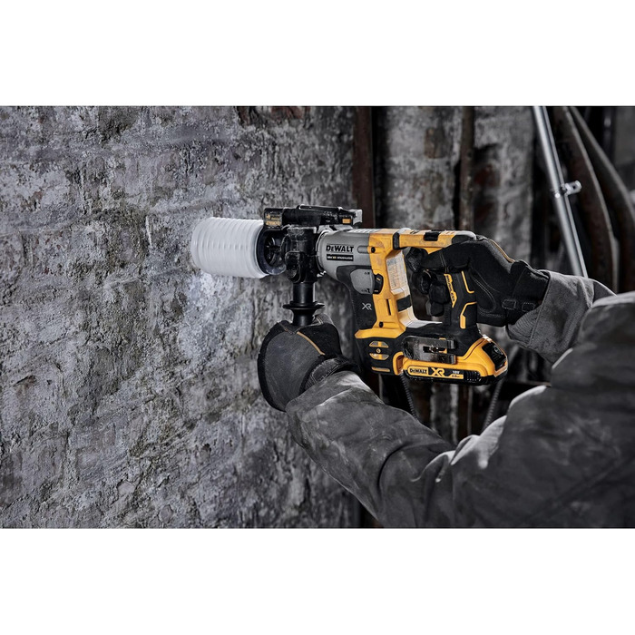 Акумуляторний перфоратор Dewalt 18В SDS-plus DCH172NT (16 мм, безщітковий двигун, електропневматичний ударний механізм, з вбудованим світлодіодним підсвічуванням, вкл. додаткову рукоятку, коробку Tstak, поставляється без акумулятора та зарядного пристрою)