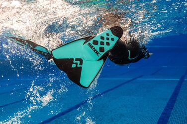 Легкі та потужні короткі ласти для плавання та підводного плавання для дорослих та дітей, чорні, розмір 40/41