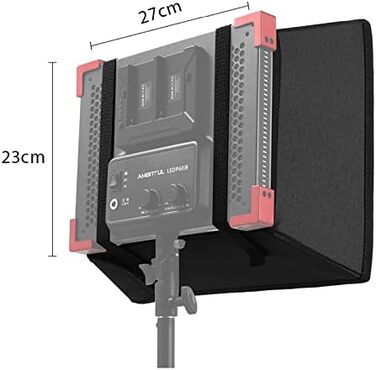 См Світлодіодний відеорозсіювач Стільникова сітка Softbox Світлодіодний панельний світильник Softbox стільникова сітка для світлодіодної панелі Light Black, 35,5