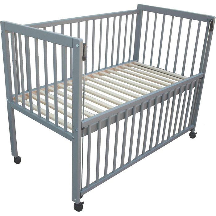 Дитяче ліжко/Біч-ліжко/Ліжко для малюків 2-в-1 Micoland 120x60 см з матрацом сірого кольору