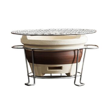 Вугільний гриль, вугільна піч Піч-гриль для заварювання чаю біля печі, чайна вугільна піч для кемпінгу на свіжому повітрі, походів, походів з рюкзаком, пікніків, барбекю. Середнього розміру.