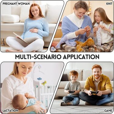 Ігрова та читацька подушка LOMUG, подушка для читання для сидіння на ліжку/дивані/підлозі, подушка для підтримки рук, U-подібна подушка/в&39язана гачком подушка та ергономічна ігрова подушка, геймерська подушка темно-сірого кольору