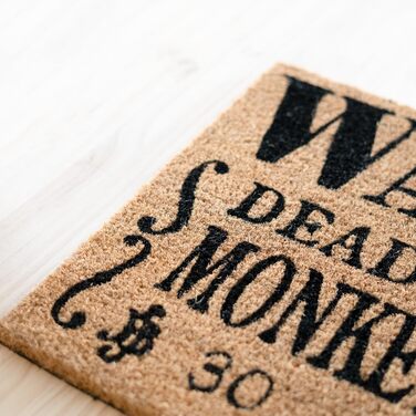 Килимок для дверей із ігрового контенту One Piece Wanted для Netflix, коричнево-чорний, виготовлений з кокосового волокна, ПВХ-підкладка. Різнокольоровий.