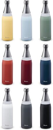 Пляшка для пиття Aladdin Fresco Thermavac з нержавіючої сталі 0,6 л, колір Сніжинка Білий герметичний термос зберігає холод понад 10 годин пляшка для води без бісфенолу А можна мити в посудомийній машині