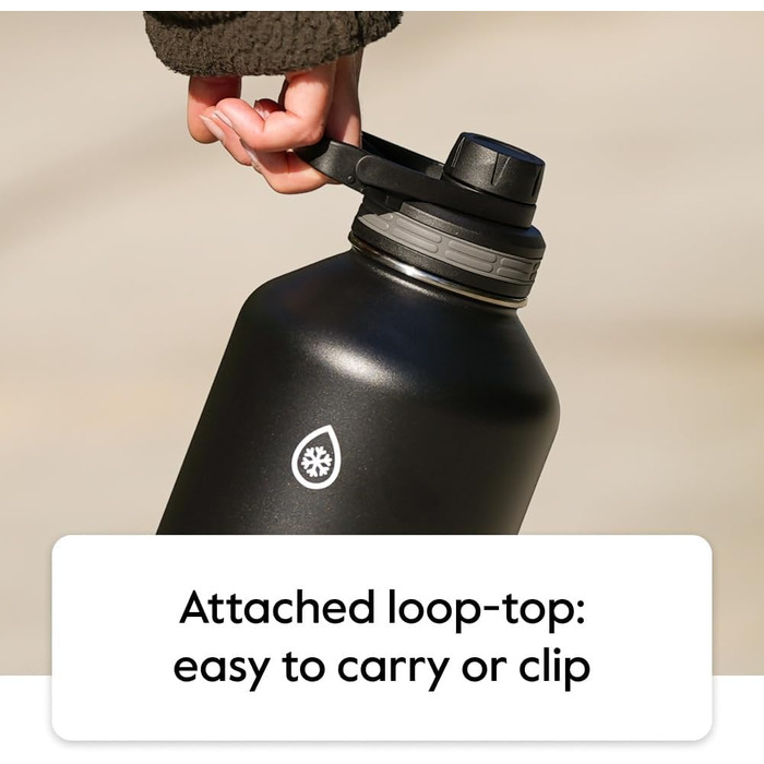 Термопляшки для води ThermoFlask з подвійними стінками з вакуумною ізоляцією з нержавіючої сталі, 473 мл, червоні/сині, 2 шт. 16 у