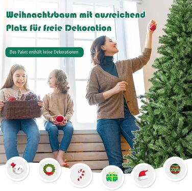 Штучна ялинка складна 180 см COSTWAY